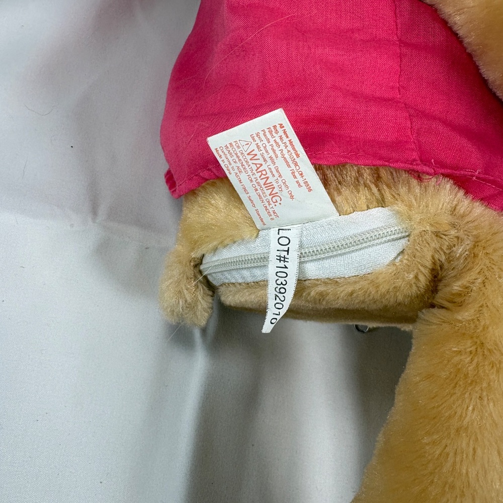 Chantilly Lane Nurse Bear Sings Pink Scrubs Top/Badge/Stet 19" Moves NO Sound - Picture 6 of 14